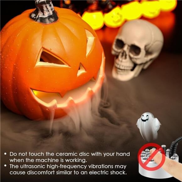 350ml/H Ultrasonic Mist Maker Fogger 12 LED Lights with Removable Splash Guard - Picture 6 of 7